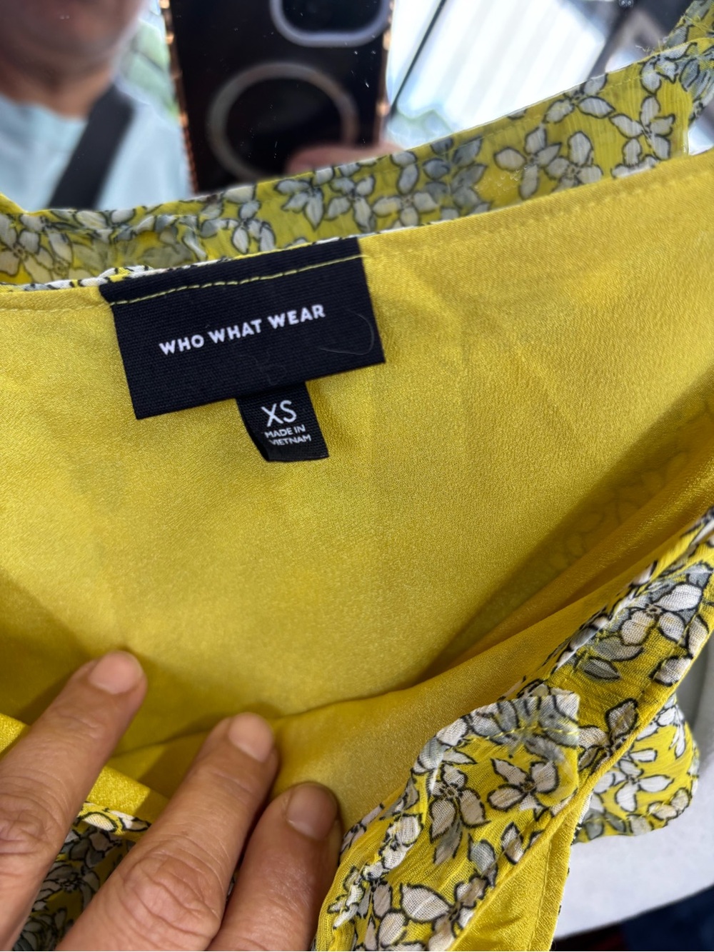 Who What Wear Yellow Floral Sleeveless Dress - Picture 5 of 5